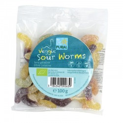 Veggie Sour Worms 100gr