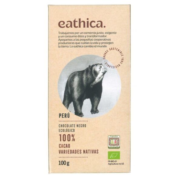 CHOCOLATE 100% PERU BIO 100 GR