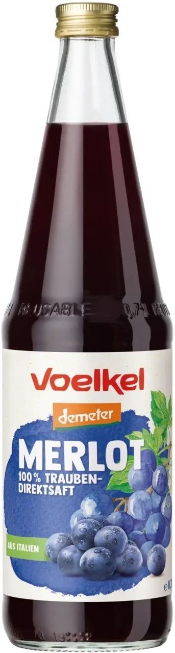 ZUMO DE UVA ROJA MERLOT DEMETER 700ML