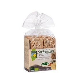 SNACKEBROT COMINO NEGRO Y QUESO BIO 200GR