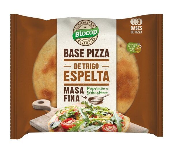 BASE PIZZA MASA FINA TR. ESPELTA 3U. 390GR