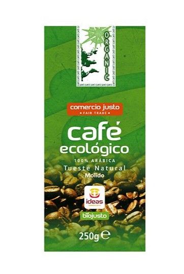 CAFE ORGANICO MOLIDO 100% ARÁBICA 250GR