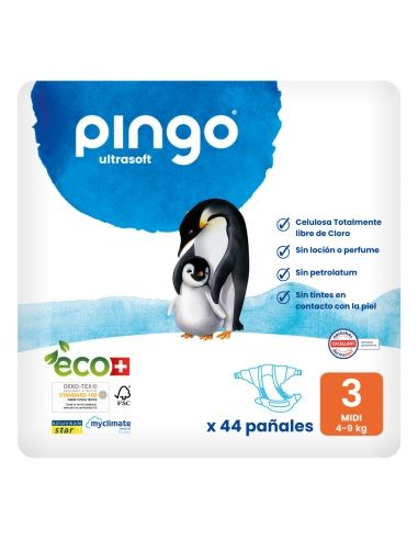 PAÑALES PINGO T3 4/9KG 44U.