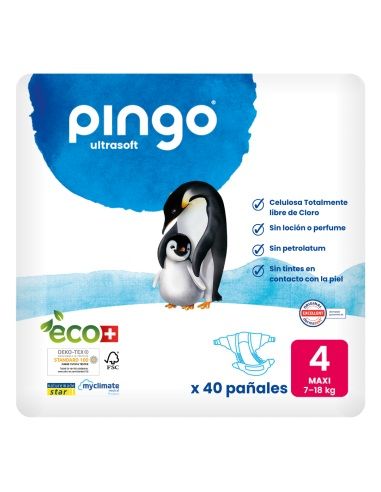 PAÑALES PINGO T4 7-18KG 40U.