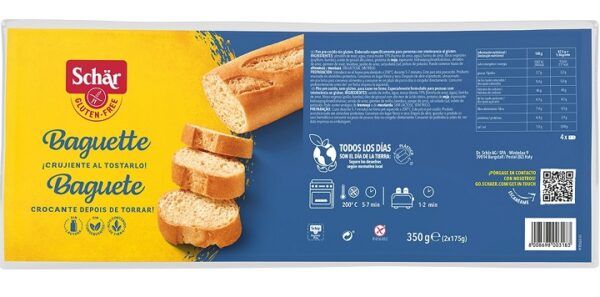 BAGUETTE 2 UND.S/GLUTEN 350 GR SCHAR