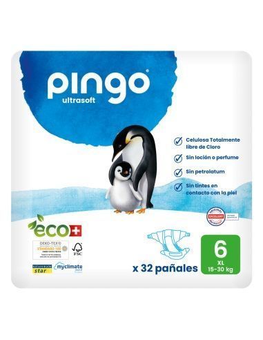 PAÑALES PINGO T6 15/30KG 32U.