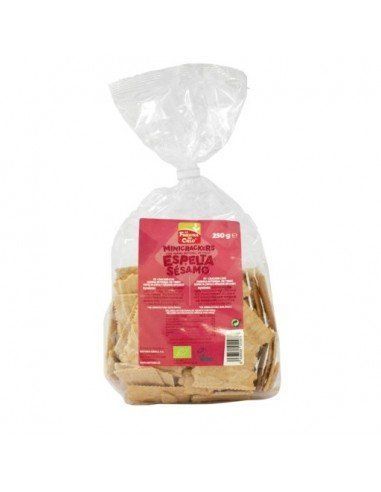 MINI CRACKERS ESPELTA INTEGRAL Y SESAMO 250GR BIO
