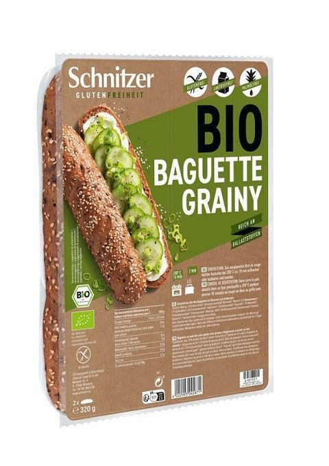 BAGUETTE CON SEMILLAS SIN GLUTEN 2 X 160GR