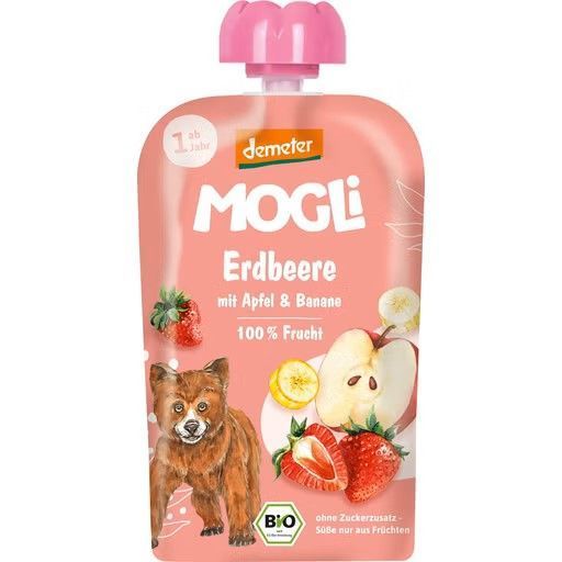 MOGLI DE FRESA CON MANZANA Y PLÁTANO 100GR