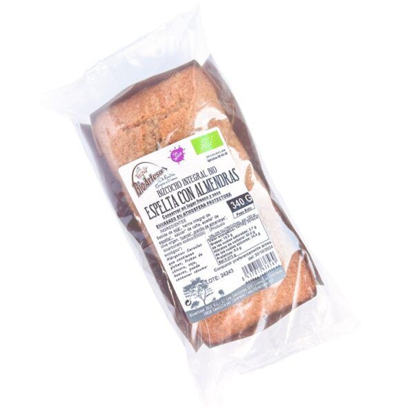 BIZCOCHO DE ESPELTA CON ALMENDRAS BIO 340GR