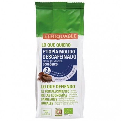CAFÉ DESCAFEINADO ETIOPÍA MOLIDO BIO 250GR