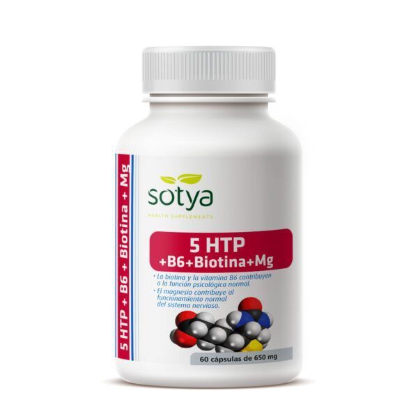 5HTP TRIPTOFANO 750 MG 60 CAPS + B6+BIOT+MG