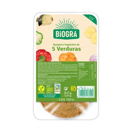 HAMBURGUESA 5 VERDURAS BIO 160GR