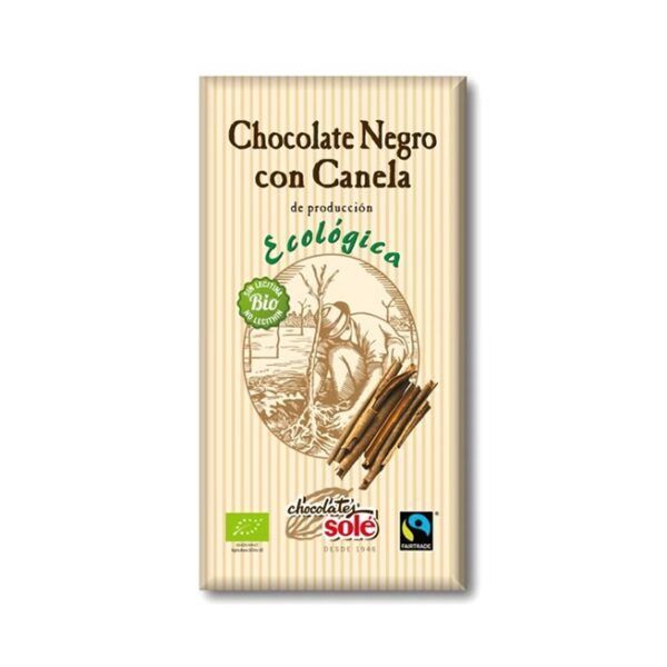 CHOCOLATE NEGRO CON CANELA 100GR BIO