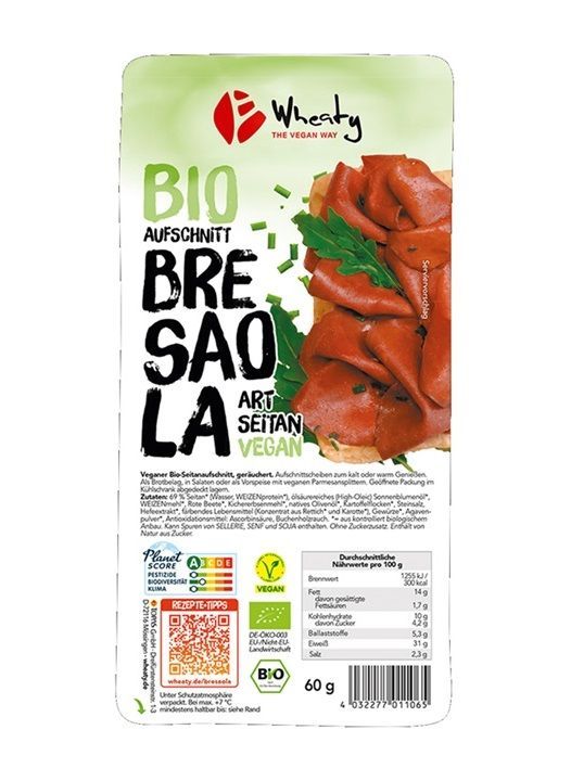 BRESAOLA ART SEITAN VEGAN 60GR