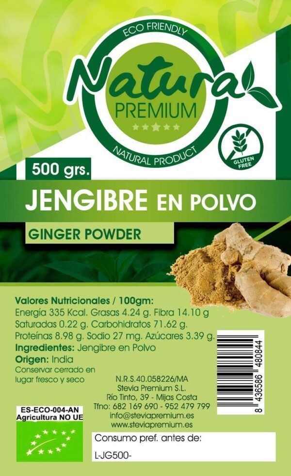 JENGIBRE POLVO 500GR BIO