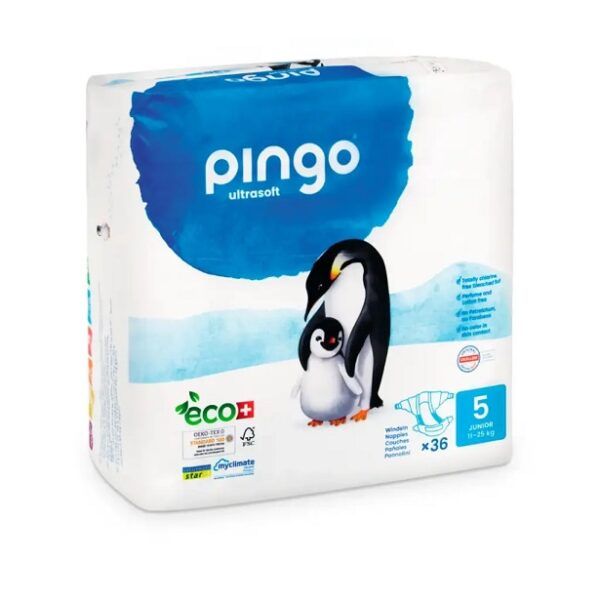 PAÑALES PINGO T5 11/25KG 36U.