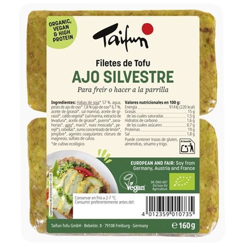 FILETES DE TOFU C/AJO SILVESTRE BIO 160 GR