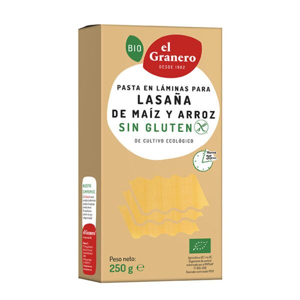 LASAÑA MAIZ Y ARROZ BIO 250GR