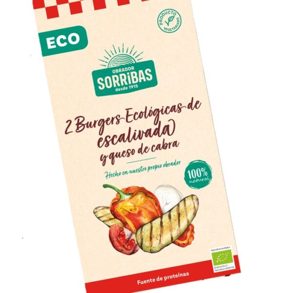 BURGUER ESCALIVADA Y QUESO DE CABRA BIO 160GR