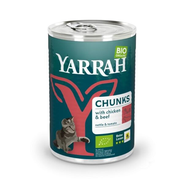 TROZOS DE TERNERA Y POLLO PARA GATO 405GR
