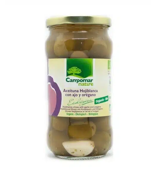 ACEITUNAS CON AJO Y ORÉGANO 350GR
