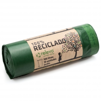 BOLSAS DE BASURA VERDES RECICLADAS 100 LT