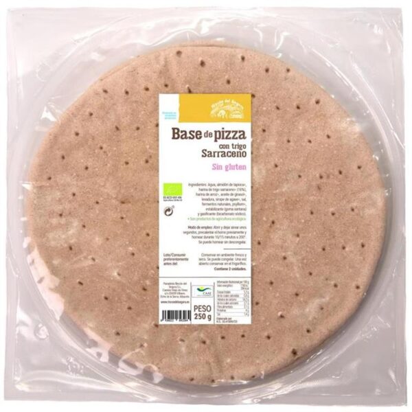 BASES PIZZA TRIGO SARRACENO SIN GLUTEN BIO 250GR